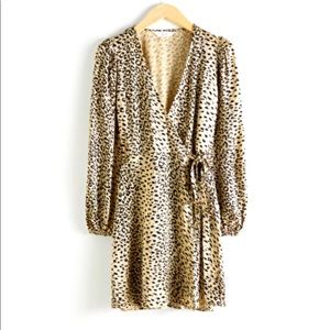 & other stories leopard wrap dress - excellent
